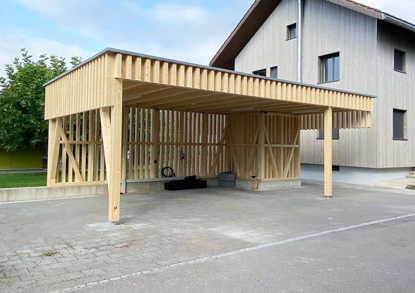 Neuer Carport aus Holz