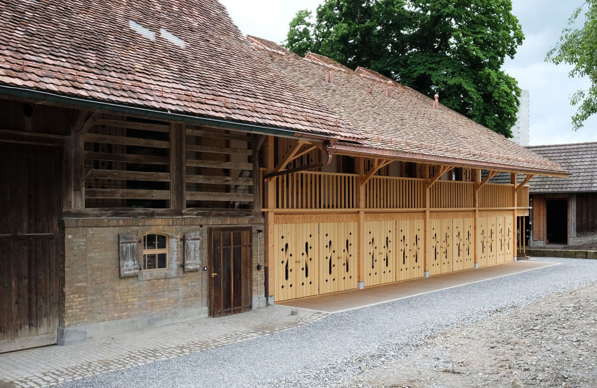 Historische Fassade aus Holz