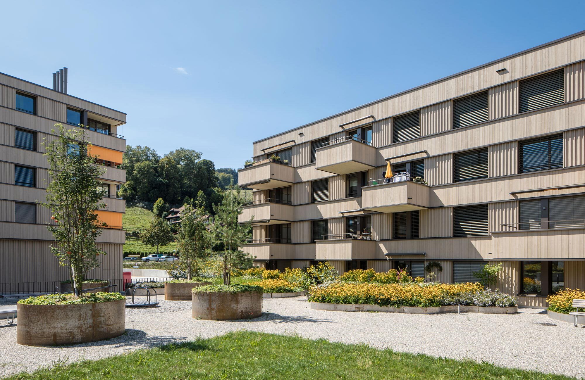 Neubau Mehrfamilienhäuser in Holzbau