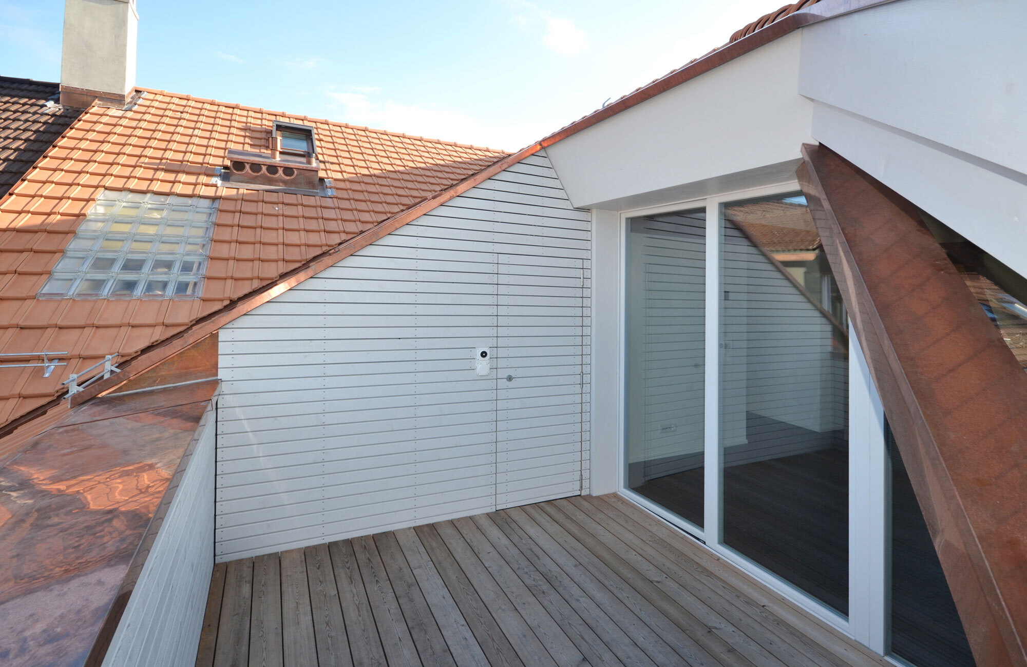 Dachterrasse in Lärche